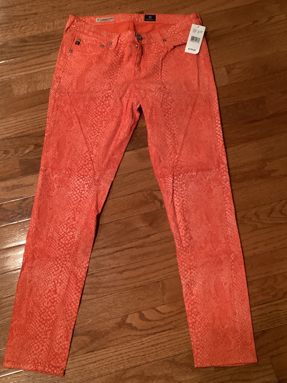 Ag Adriano Goldschmied Coral Snake-Print Skinny Jeans